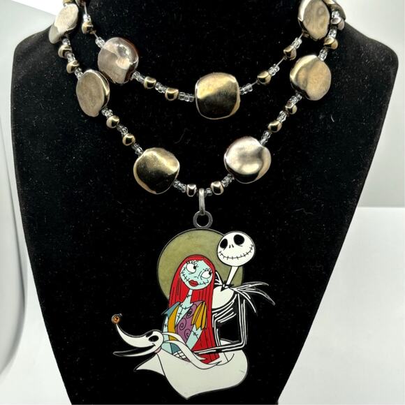 Jack & Sally Nightmare Before Christmas Necklace - Picture 1 of 4